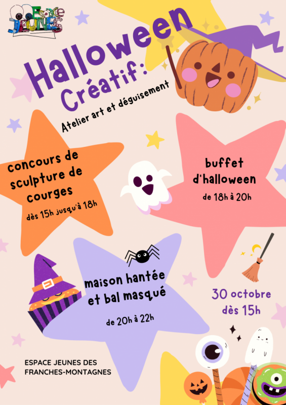 Coloré Illustré Ateliers Halloween Flyer